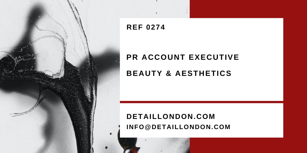⭐️JUST IN⭐️New role for a talented PR Account Executive. For more information and to apply, visit our website!

#PR #Londonjobs #jobseekers #beautyPR #WellnessPR #aesthetics