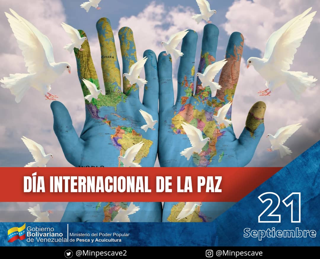 En 1981 la ONU declara el 21 de septiembre como Día Internacional de la Paz, con el objetivo de invitar a todas las naciones y pueblos del mundo a poner fin a las hostilidades. Venezuela es territorio de paz permanente y nadie ha podido ni podrá vulnerarla.
#VenezuelaProductiva