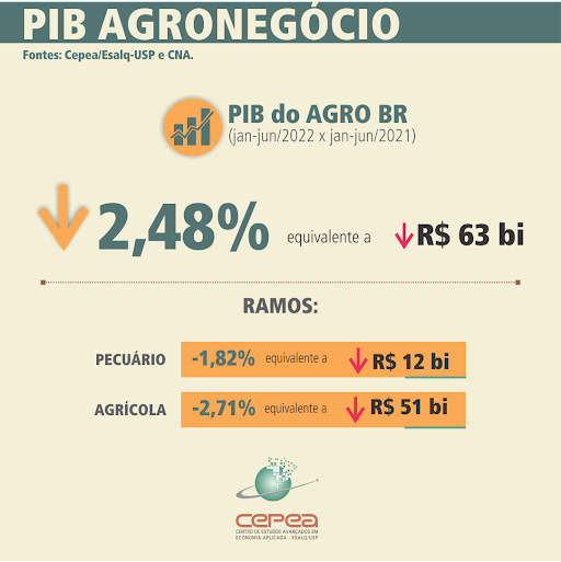 CepeaEsalq's tweet photo. #PIBAgro: Ainda pressionado por custo alto, PIB do agro recua 1,7% no 2º tri; no ano, queda é de 2,5%
Saiba mais: https://t.co/v1vRapvODW https://t.co/RFDphQPV1E