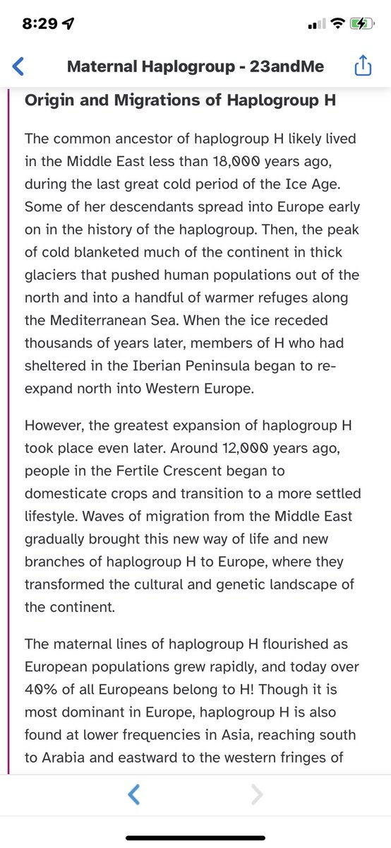 KatabelleVA's tweet photo. My DNA is freaking old. Haplogroups L3, N, R, and H, H29.
#haplogroup #HaplogroupH #23andme #maternaldna #maternalhaplogroup #HaplogroupL #dna #ancestry #dnasummary #genetic #matriline #ydna #chromosomey #ychromosome #mitochondrialdna #patriline #genealogy #history #dnahistory https://t.co/DXZ2PVjD0w