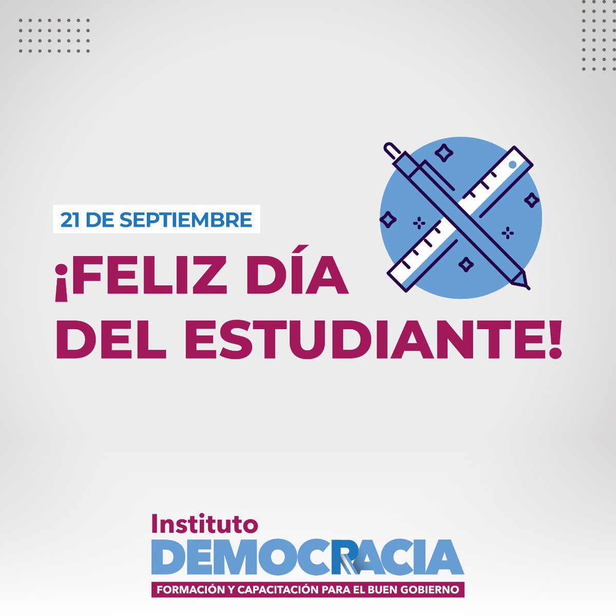 Queremos desearle muy feliz día del estudiante a quienes asisten a nuestro instituto.
Orgullosos de contar con todos ustedes, los que dan vida y dinamismo a nuestra institución
