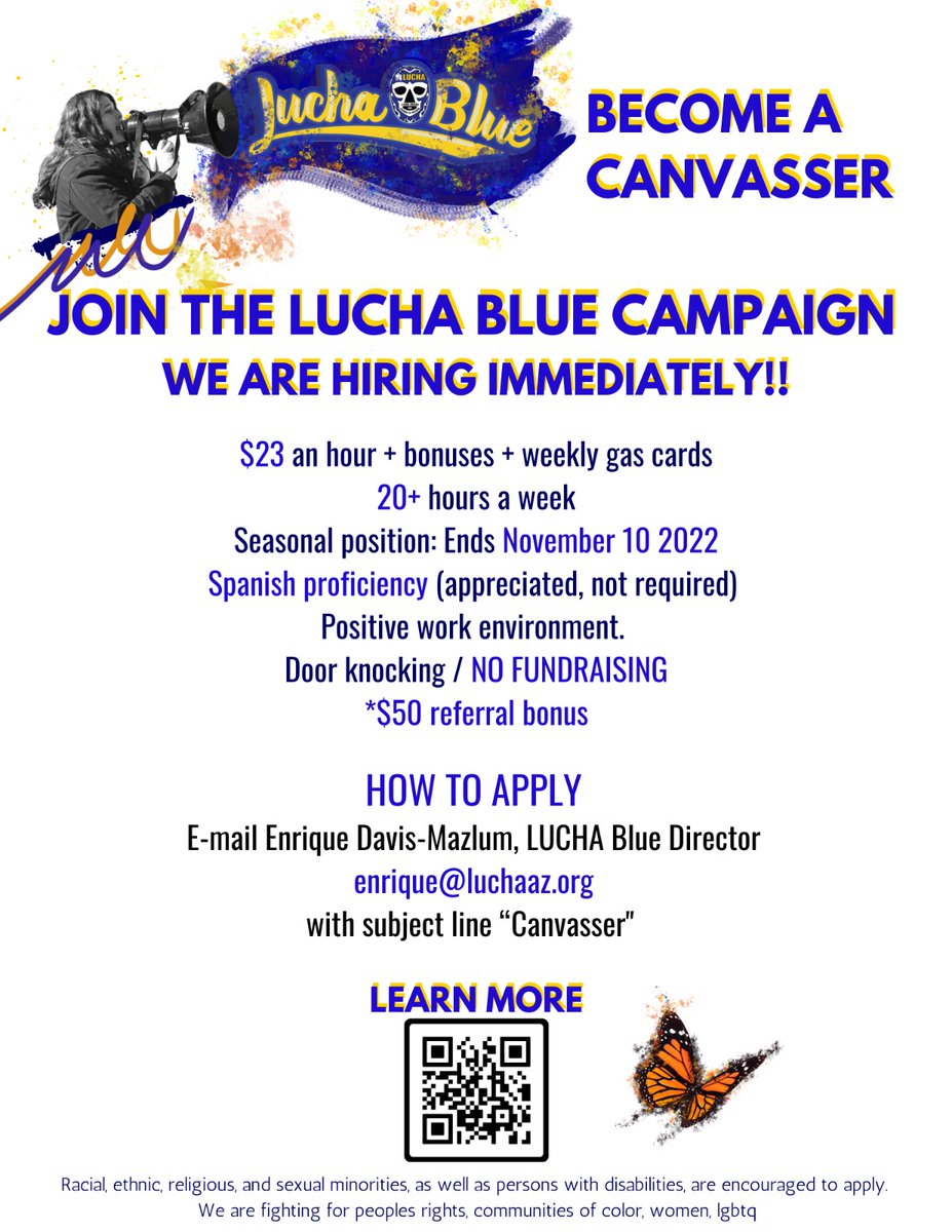 enriquedavis's tweet photo. Looking for Canvassers in #Tucson #Douglas #sierravista to help pass #yesprop308 #yesprop209 elect Down Ballot #Democrats @PimaDems @cochisecodems @SandaClark4AZ @priasun @nancygforAZ #chrismathis @GonzalesSally @RepAndresCano @almaforarizona and #flip #Arizona #Blue @LUCHA_AZ https://t.co/odw8lzyoFk