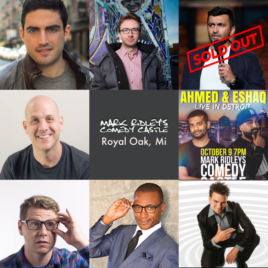 ComedyCastle's tweet photo. Upcoming:

@jtrain56 - Sept 22, 23 &amp; 24
@JoeListComedy - Sept 29, 30 &amp; Oct 1
@findingnimesh - Oct 5
@mikebrodycomic - Oct 7 &amp; 8
@ahmedlovesbread and @MikeFromDetroit - Oct 9
@DustinNickerson - Oct 14 &amp; 15
@tommycat - Oct 16
@HypnotistKevin - Oct 18

https://t.co/1eC1YsxVCU https://t.co/cCgLyBpyNi