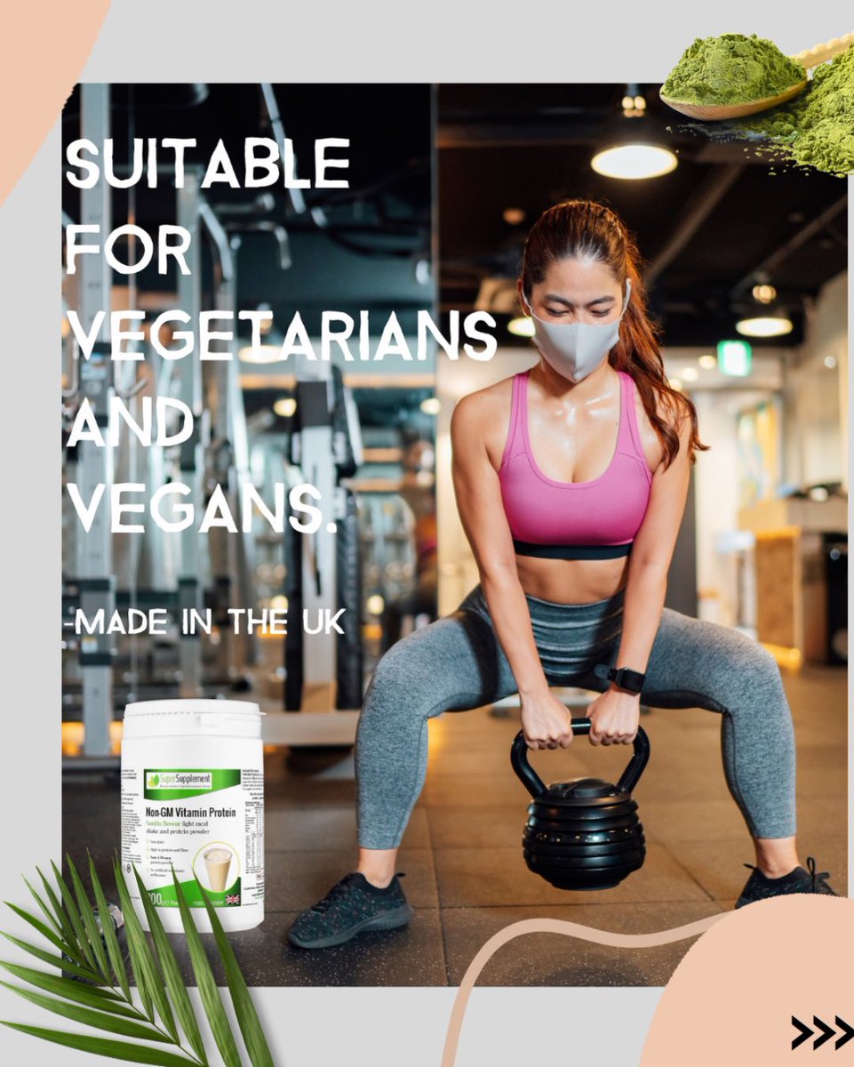 Supersupplemen5's tweet image. Vanilla flavour meal shake Non-GM and dairy free #supersupplement#protein#powder#vegan#meal shake