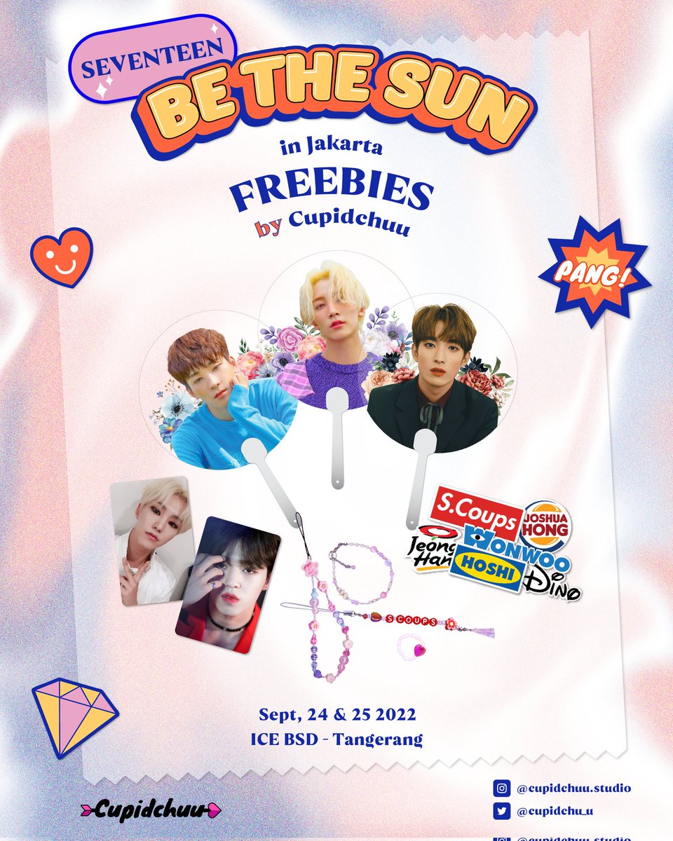 cupidchu_u's tweet photo. [RTs &amp; Like are highly appreciated]

🌞🔥 #BETHESUNinJKT Freebies by - Cupidchuu Studio 

 📍 ICE BSD 
 📅 24 &amp; 25 Sept 2022
 ⏰ TBA at IG Story @/cupidchuu.studio

Please read the rules &amp; details in the reply. See u there, CARATs!😉💎

#SEVENTEEN #BeTheSunJKT https://t.co/rUmEUwXwjh