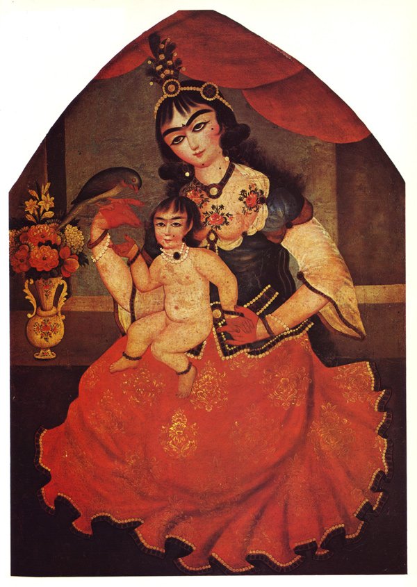 In a Turkish tale, a woman promises her adoptive dev father that he can name her first child. When she forgets her promise, the dev appears in the woman's room and hands her a sword. Either you behead me or I kill you, he says. (1/2)
#WyrdWednesday

🎨Qajar style painting, 19th c