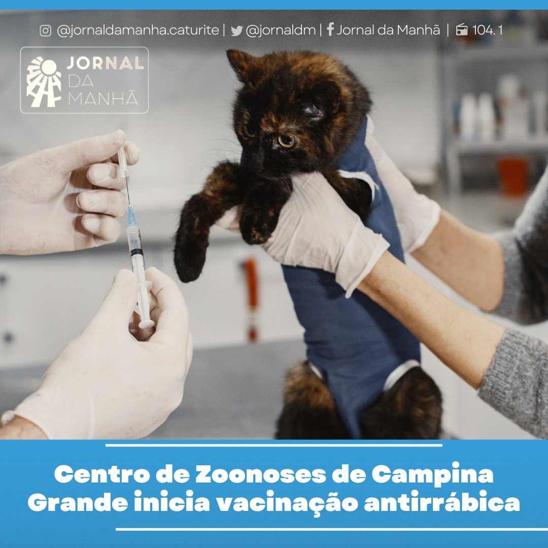 Jornaldm's tweet photo. A Secretaria de Saúde de Campina Grande iniciou a campanha de vacinação antirrábica nesta semana, pela zona rural, e no próximo sábado realizará o dia D em 90 pontos de vacinação do município.  
Saiba todas as informações⤵️
📱https://t.co/hiLsDYLxjg https://t.co/0Kmsda2xzL
