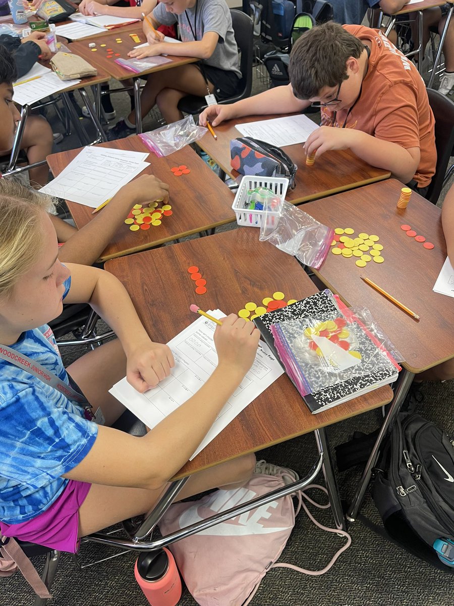 Adding Integers with counters! #wcjh #woodcreekhowlout #studentsfirstwcjh