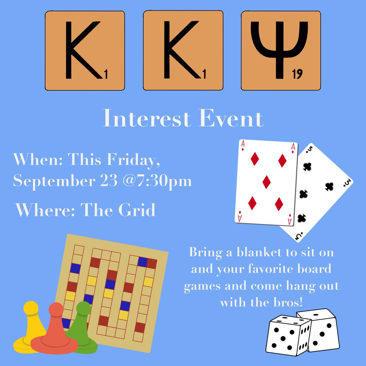 Come out to our interest event on Friday!! We’re excited to see you💙🤍
