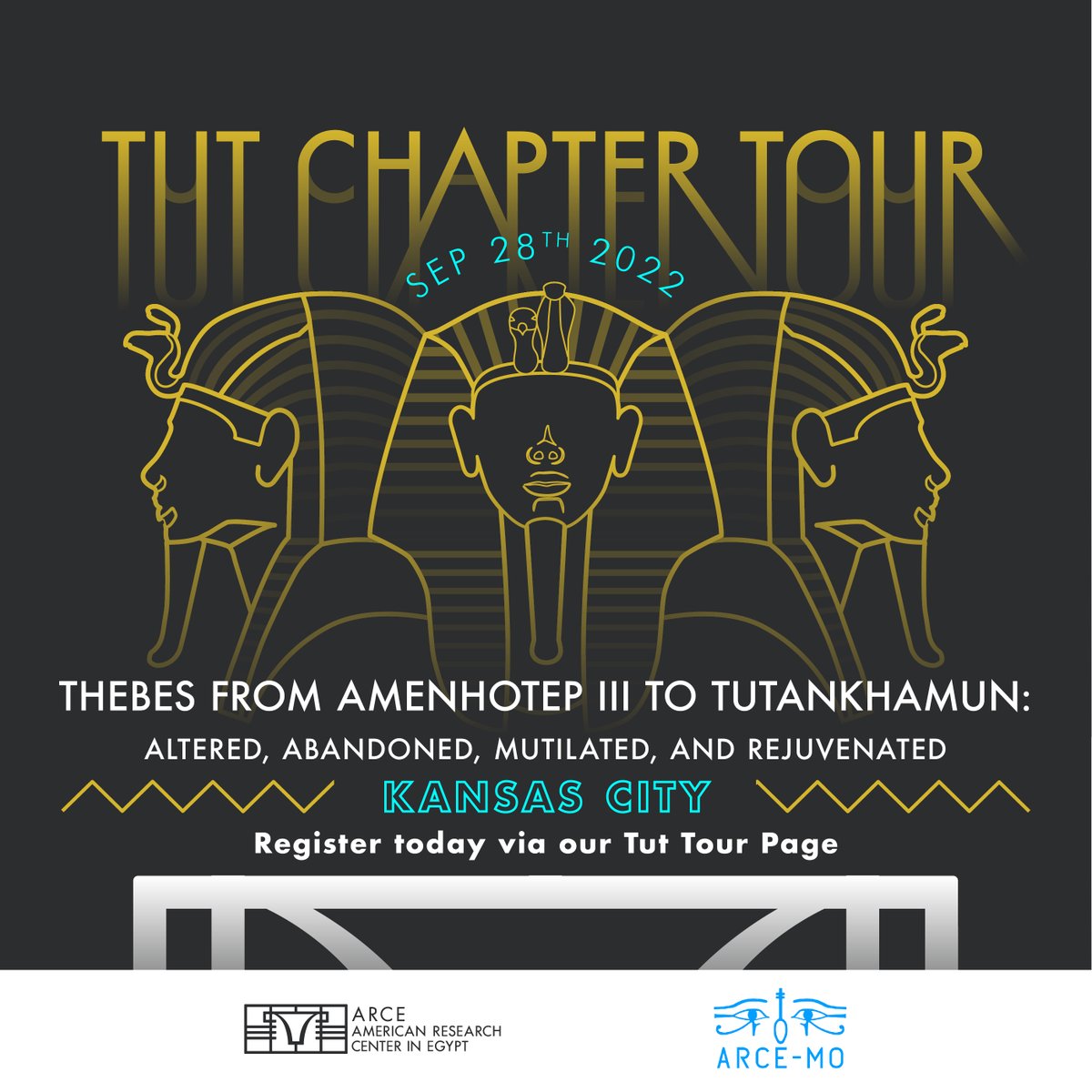 ARCENational's tweet photo. The Tutankhamun Centennial Chapter Tour will be in Kansas City, MO at Union Station on September 28th at 6:30 PM CT with Dr. Betsy Bryan. 

Please RSVP to the tour via this link: https://t.co/NAop6Mrfe9  

#TutChapterTour #ARCE #BetsyBryan #Fall2022 #KansasCity #Missouri https://t.co/KaUA08calg