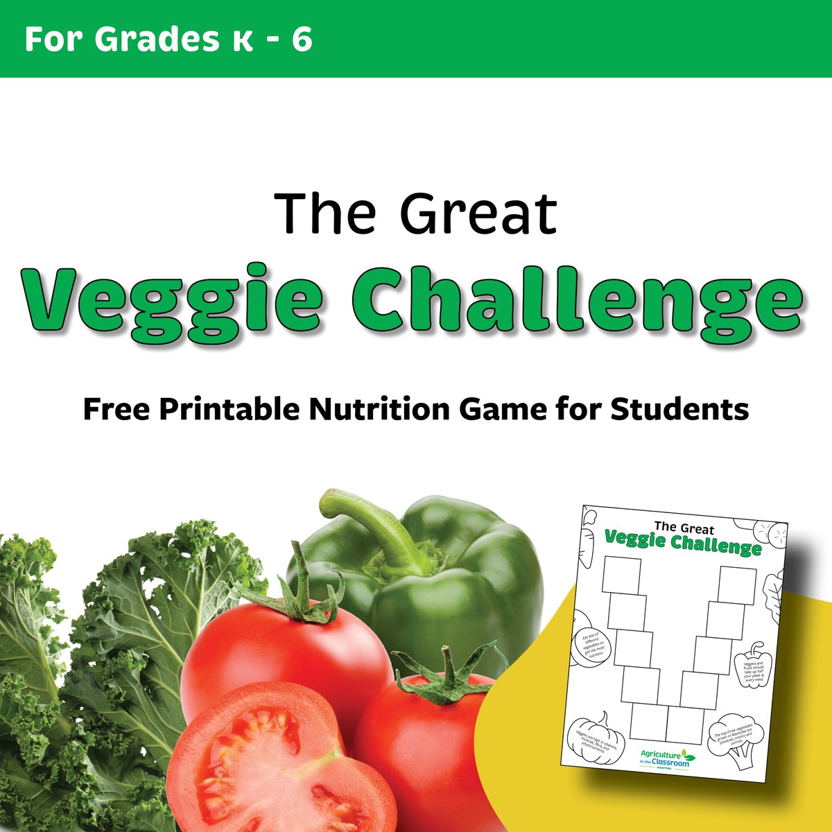 aitcmb's tweet photo. Hey #MBTeachers! Are you celebrating #FarmFoodAwarenessWeek in your class? Enter The Great Veggie Challenge https://t.co/RjT9KTBx13 for early years to win great prizes!

Thank you to our 2022 Presenting Sponsor, @PeakoftheMarket.

#FacesofMBAg #GrowMBAg @MBGovAg https://t.co/H6n7jur1yy