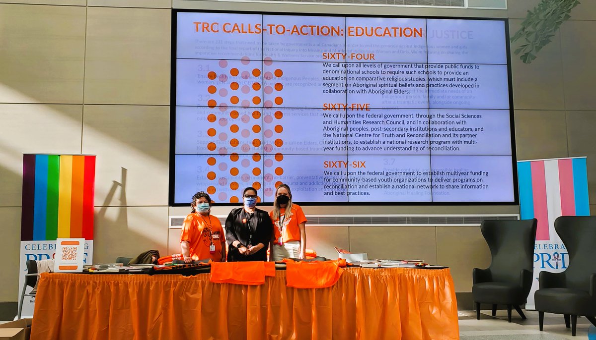 Today is the LAST day to buy orange shirts at <a href="/WCHospital/">Women's College Hospital</a>! Stop by the Educational Booth before 5PM to purchase shirts for $20 cash 🧡 

All proceeds are being donated to <a href="/TOCouncilFire/">Toronto Council Fire Native Cultural Centre</a> Indigenous Daily Food Bank program. We are also collecting non-perishable food items!