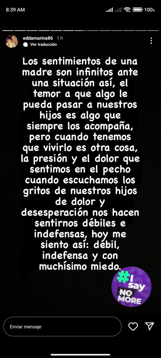 iMonika's tweet photo. palabras de mi prima por Instagram 💔😔 https://t.co/7SNXLrJY5y