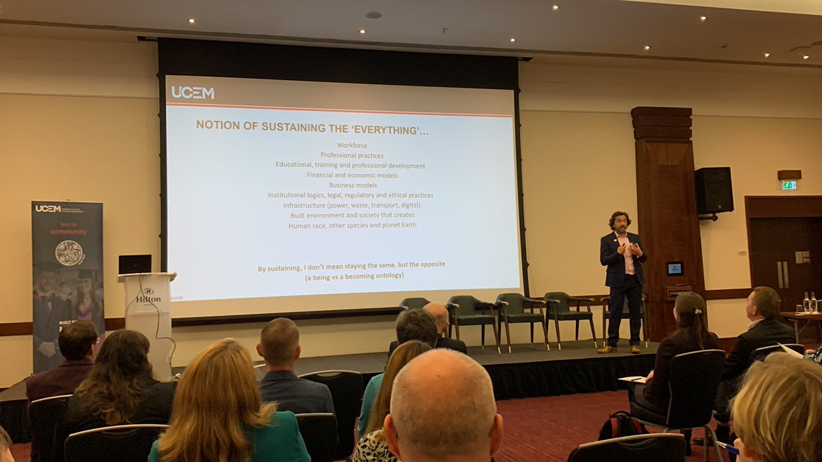 #ucemsustainabilitysymposium great to hear insights from Dr Graeme Larson on sustainability and innovation.