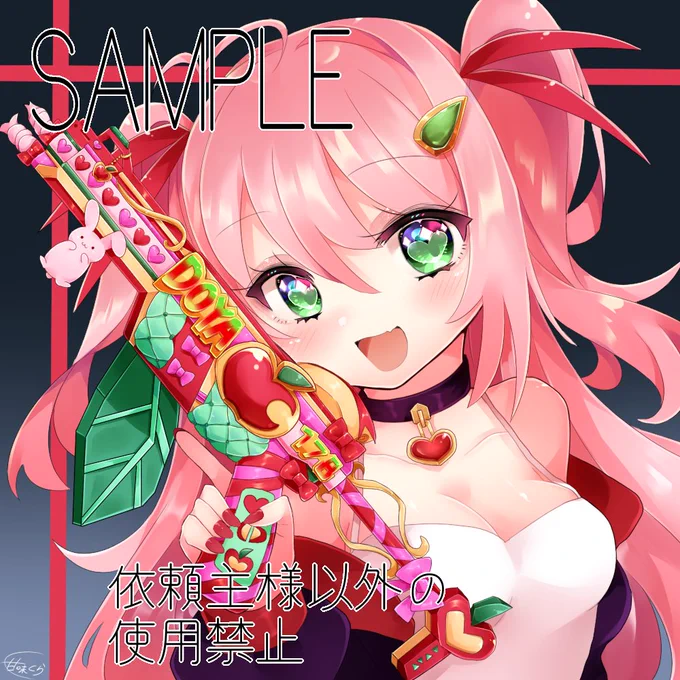 どやちゃんのかわちいアイコン描かせていただきました!武器とか色々めちゃめちゃこだわって描かせていただきまちた!ご依頼ありがとうございまちた(n*'ω`*n)#有償依頼 