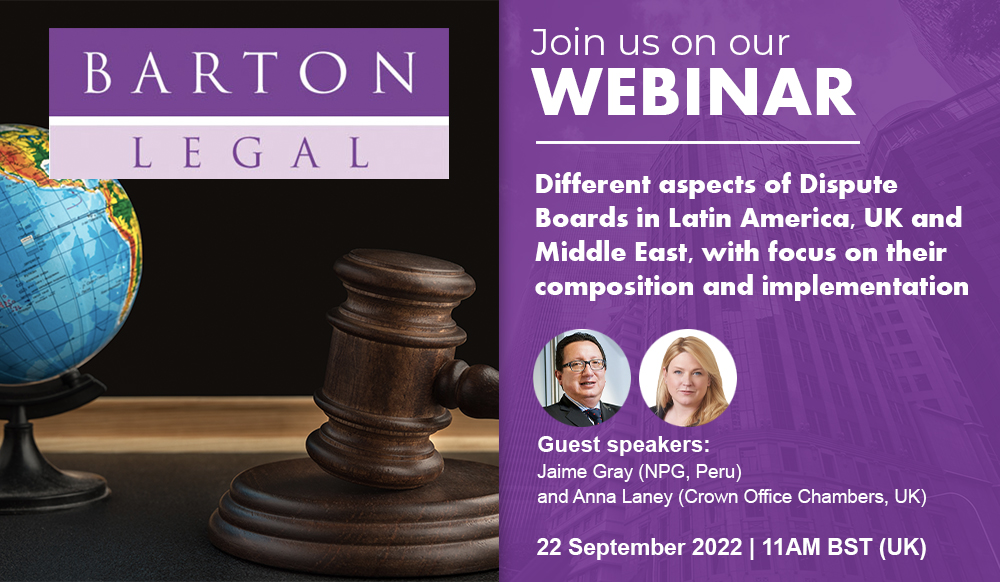 ONLY 24 HOURS TO GO! 

Tomorrow, Jaime Gray and Anna Laney will discuss the Dispute Board process and timing in Latin America, the UK and the Middle East. 

Register here 👉🏼 virtualapproval.zoom.us/meeting/regist…

We look forward to seeing you on 22 September at 11am BST (UK). 
#webinar #legal