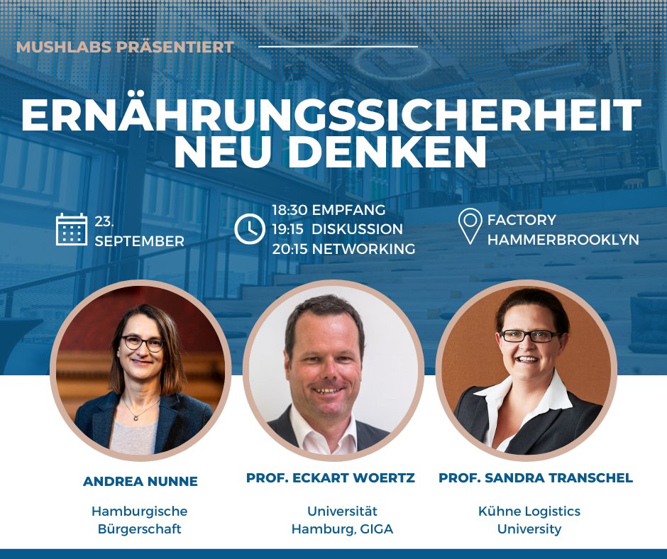 Andrea Nunne (@anunnehh) on Twitter photo Alternative Ernährungsformen der Zukunft, innovative Startups in Hamburg, Austausch zwischen Politik und Wissenschaft. Wie Ernährungssicherheit garantieren?
Ich freue mich auf Freitag 18.30 Uhr
<a href="/eckartwoertz/">Eckart Woertz</a> <a href="/GIGA_Institute/">German Institute for Global and Area Studies</a> <a href="/HBdigitalcampus/">Hammerbrooklyn.DigitalCampus</a> <a href="/Mushlabs/">Mushlabs</a>
#ernährungswende Alternative Ernährungsformen der Zukunft, innovative Startups in Hamburg, Austausch zwischen Politik und Wissenschaft. Wie Ernährungssicherheit garantieren?
Ich freue mich auf Freitag 18.30 Uhr
<a href="/eckartwoertz/">Eckart Woertz</a> <a href="/GIGA_Institute/">German Institute for Global and Area Studies</a> <a href="/HBdigitalcampus/">Hammerbrooklyn.DigitalCampus</a> <a href="/Mushlabs/">Mushlabs</a>
#ernährungswende