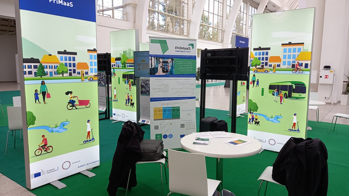 IPrimaas's tweet image. Come and join us at the exhibition area of #UMD2022. It's day 2⃣ of the Urban Mobility Days 2022 and our LP is here to tell you more about PriMaaS. #UMD22 #UrbanMobility #conference #mobility #sustainable