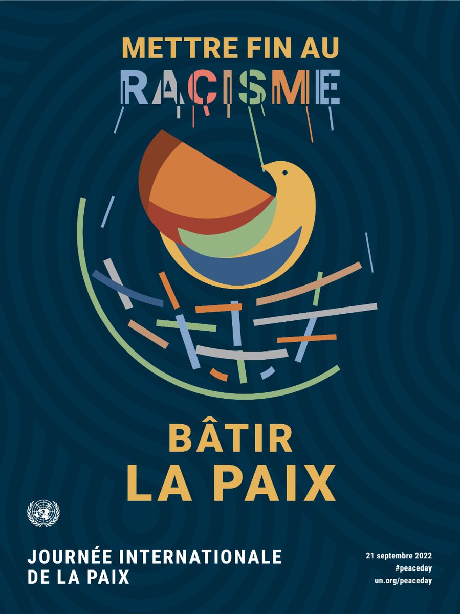 mpascenseurs's tweet image. 🕊Aujourd'hui, le 21 septembre est le #PeaceDay. Il a été créé par l'ONU pour commémorer et soutenir la #paix entre les peuples et les nations 

"Mettre fin au racisme. Bâtir la paix". La lutte contre le #racisme est le combat de tous ❤️👩🏾👨 👩🏼 🧔🏾

#movingpeople #Construirelapaix