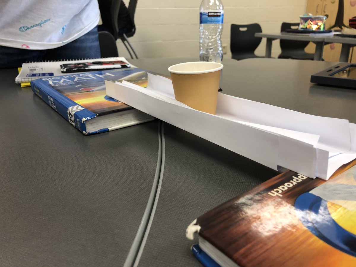 MrLaTorreBaker's tweet photo. Bridge building. Test strength. Is it linear? #math8 #backintheclassroom @BakerMiddle https://t.co/n4fBDYfUHM