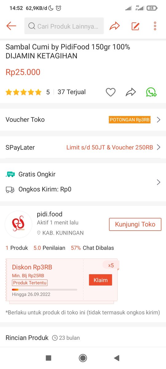 PidiFood's tweet photo. ADA VOUCHER DISKON 3RB LHOO DI SHOPEE 😍 https://t.co/imNbkxNmEO
