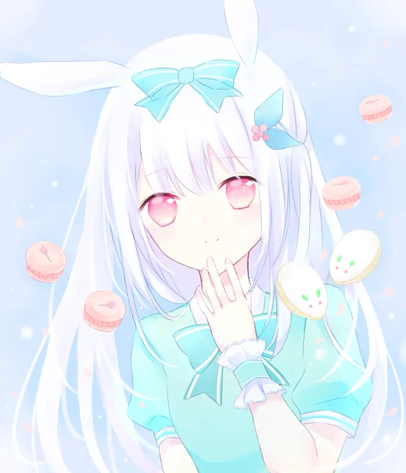 雪うさぎのマカロン 