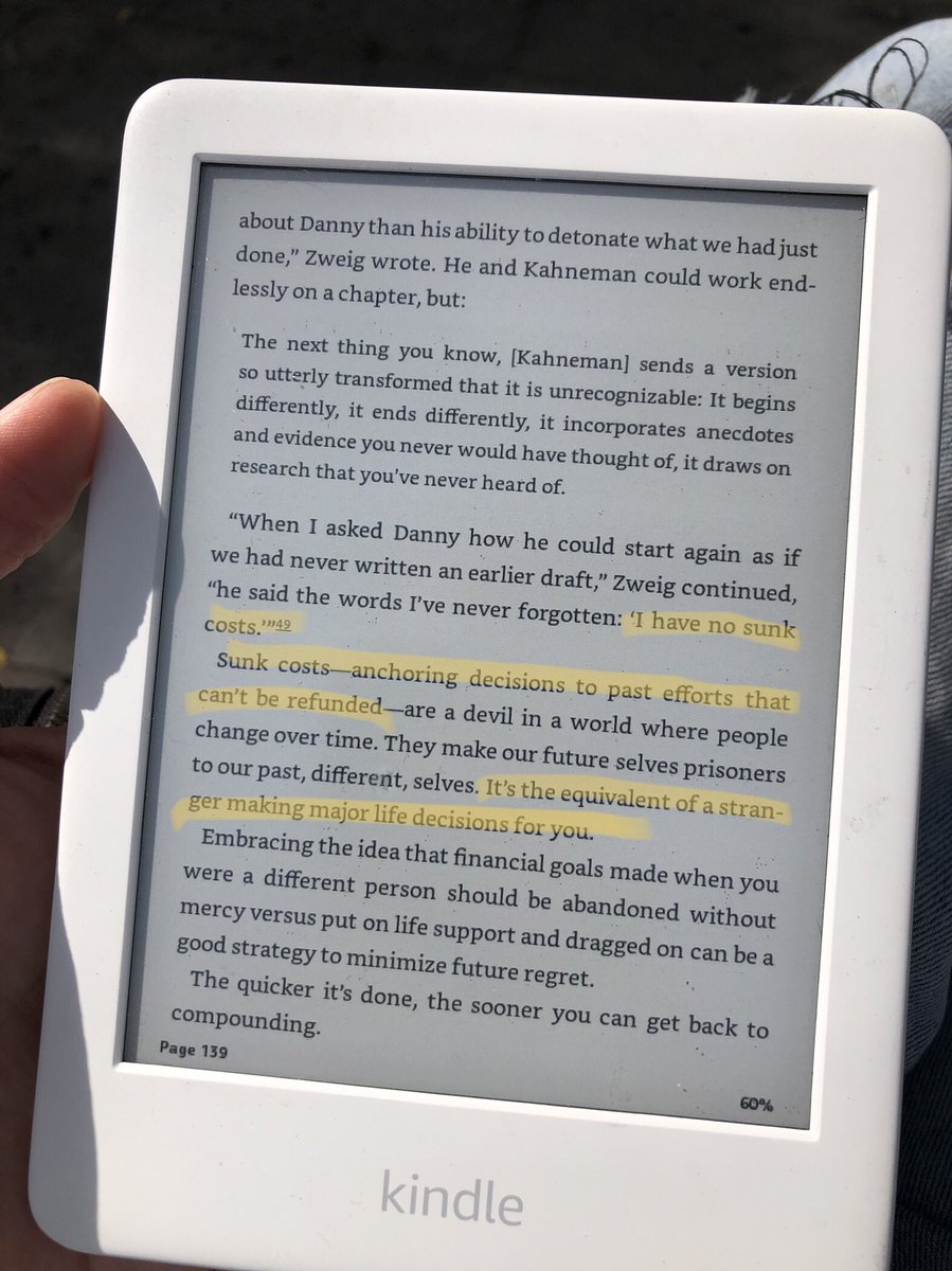 tamarabernad's tweet photo. Sunk costs, equivalent of a stranger making major life decisions for you.
>> Psychology Of Money https://t.co/mdJIheuQ95
