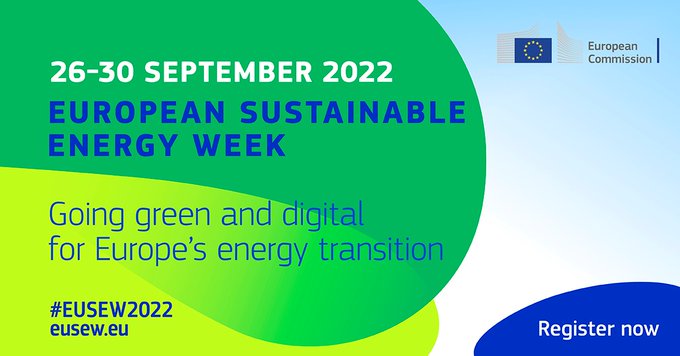 The #EUSEW2022 is cooming soon 👏! 

🍃Don´t miss the most relevant event dedicated to #renewables and #energyefficiency in Europe🌍. 

📅From Sept 26th to Sept 30th. 

🖥️On-line or in-person (Brussels). 

💧<a href="/EERES4WATER/">EERES4WATER</a> will be there. 

eeres4water.eu/events/address…
