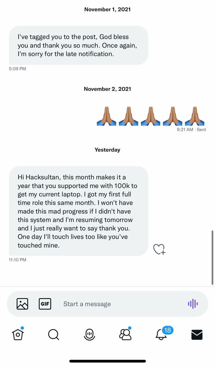 hackSultan's tweet photo. It might take a year or two or more.  Keep support people in their tech career as best as you can.    Thanks alot @segunolalive for making this possible and trusting me.   

Congratulations @chidinmaCode on your new career path.   It only gets better from here.  🚀🚀 https://t.co/mVN7WRB1Jm