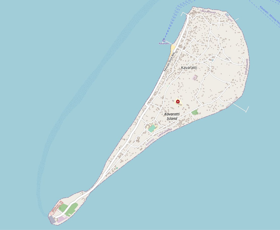 chinmaymaps's tweet photo. Kavaratti, Lakshwadeep on @osm_in and in @googlemaps. Please tell me how "Google Maps is the map to beat". #gischat https://t.co/bJ2CTwf1vN