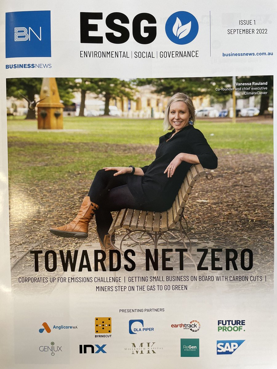 Dr Vanessa Rauland (@vanessarauland) on Twitter photo It’s great to see such growth in companies valuing ESG, and in particular - action on climate change. In this special edition of <a href="/wabusinessnews/">Business News</a>, I discuss the role SME’s can play in meeting our net zero commitments - businessnews.smedia.com.au/environmental-… #climateclever <a href="/Climate_Clever/">ClimateClever</a> It’s great to see such growth in companies valuing ESG, and in particular - action on climate change. In this special edition of <a href="/wabusinessnews/">Business News</a>, I discuss the role SME’s can play in meeting our net zero commitments - businessnews.smedia.com.au/environmental-… #climateclever <a href="/Climate_Clever/">ClimateClever</a>