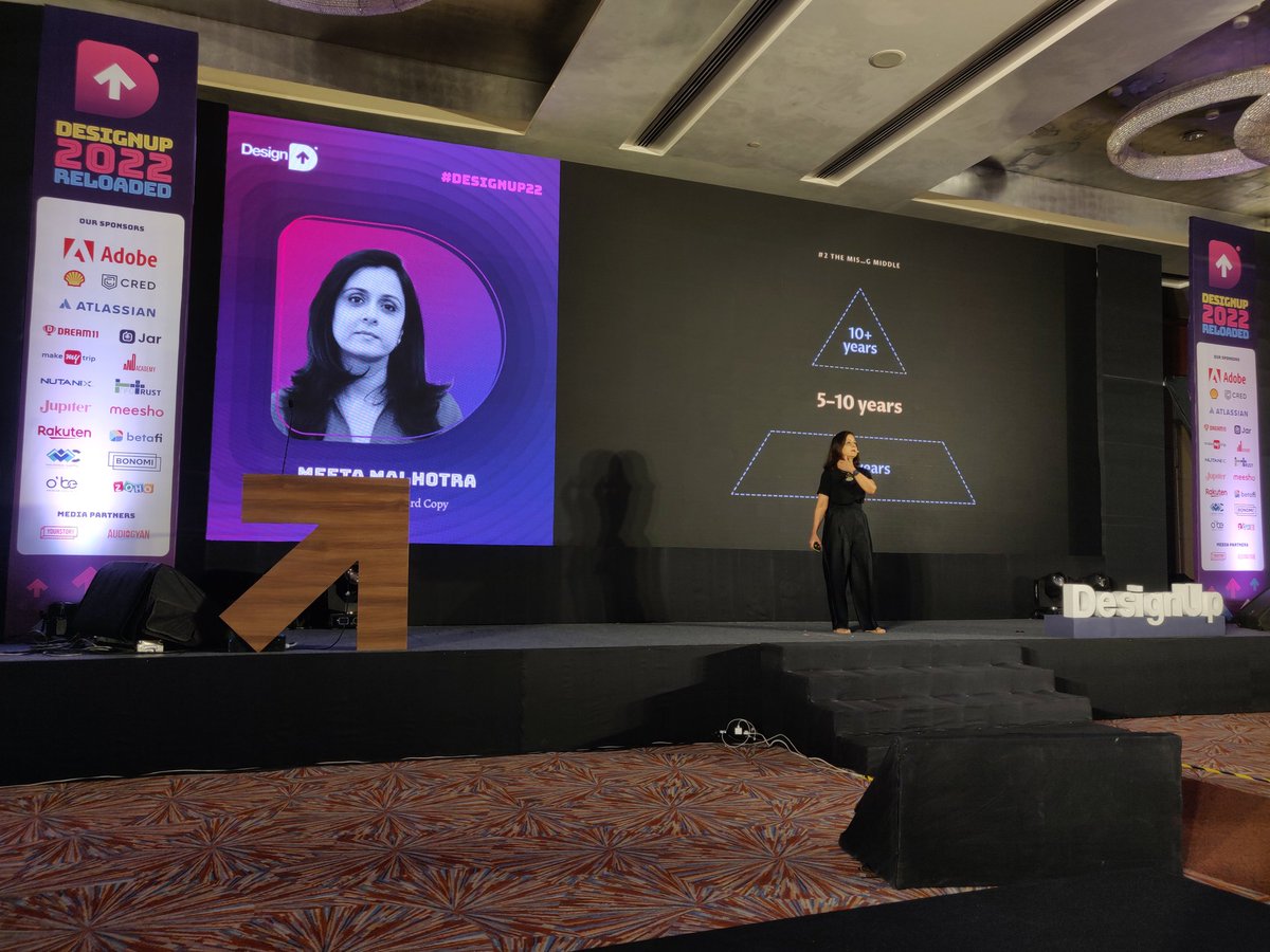 rasagy's tweet image. I couldn't sketchnote two wonderful talks that I also enjoyed.

@meetamalhotra from @TheHardCopyCo gave a wonderful perspective on the state of design today from the perspective of executives.

Her talk was filled with wisdom, quotes &amp;amp; excellent choice of memes!

#DesignUp22 24/n