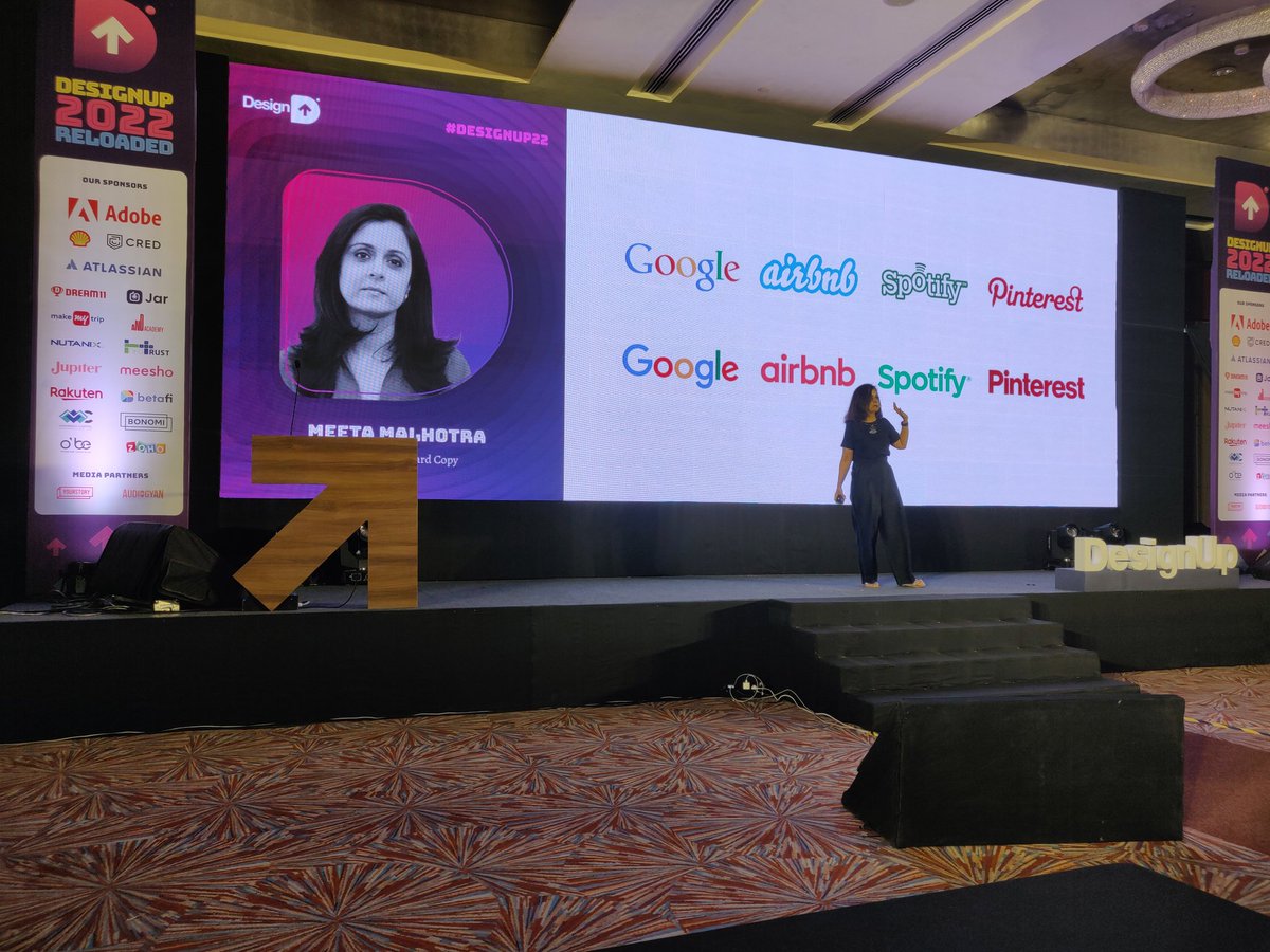 rasagy's tweet image. I couldn't sketchnote two wonderful talks that I also enjoyed.

@meetamalhotra from @TheHardCopyCo gave a wonderful perspective on the state of design today from the perspective of executives.

Her talk was filled with wisdom, quotes &amp;amp; excellent choice of memes!

#DesignUp22 24/n