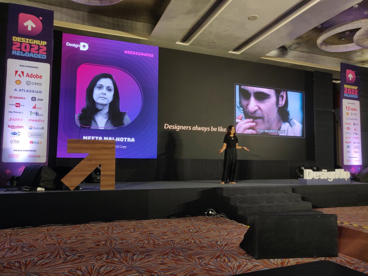 rasagy's tweet image. I couldn't sketchnote two wonderful talks that I also enjoyed.

@meetamalhotra from @TheHardCopyCo gave a wonderful perspective on the state of design today from the perspective of executives.

Her talk was filled with wisdom, quotes &amp;amp; excellent choice of memes!

#DesignUp22 24/n