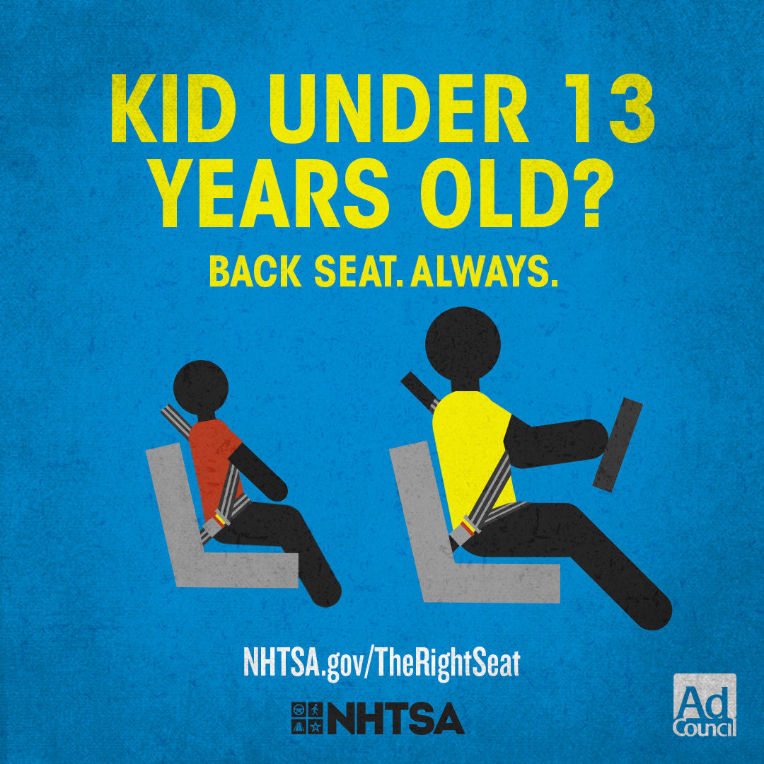 THPLawrencebur's tweet image. Is your child under 13 years old? Back seat. Always. #CPSWeek2022 tntrafficsafety.org/cps