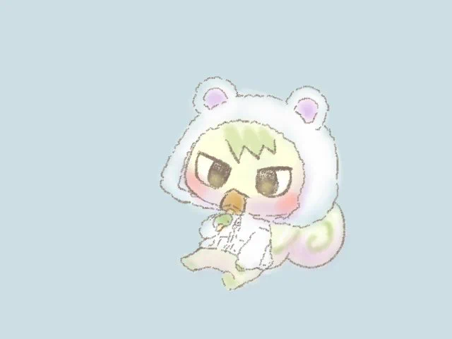 今日は寒いので暖かい服を着てアイスを食べたよ… 