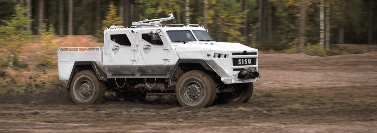 DerektheCleric's tweet photo. The Sisu 4x4 is an awesome looking truck with good ground clearance and a rugged exterior.  However, it lacks a v-hull design and the basic armor is only STANAG lvl 1, meaning it is only rated for 6kg TNT mine protection, which is poor. https://t.co/3gi0Q323Iy