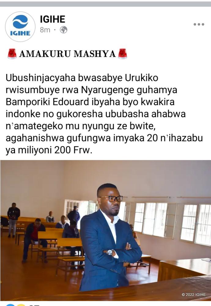 Mutabazi Kabarira Maurice on Twitter "Nanjye nari mpibereye ntungurwa