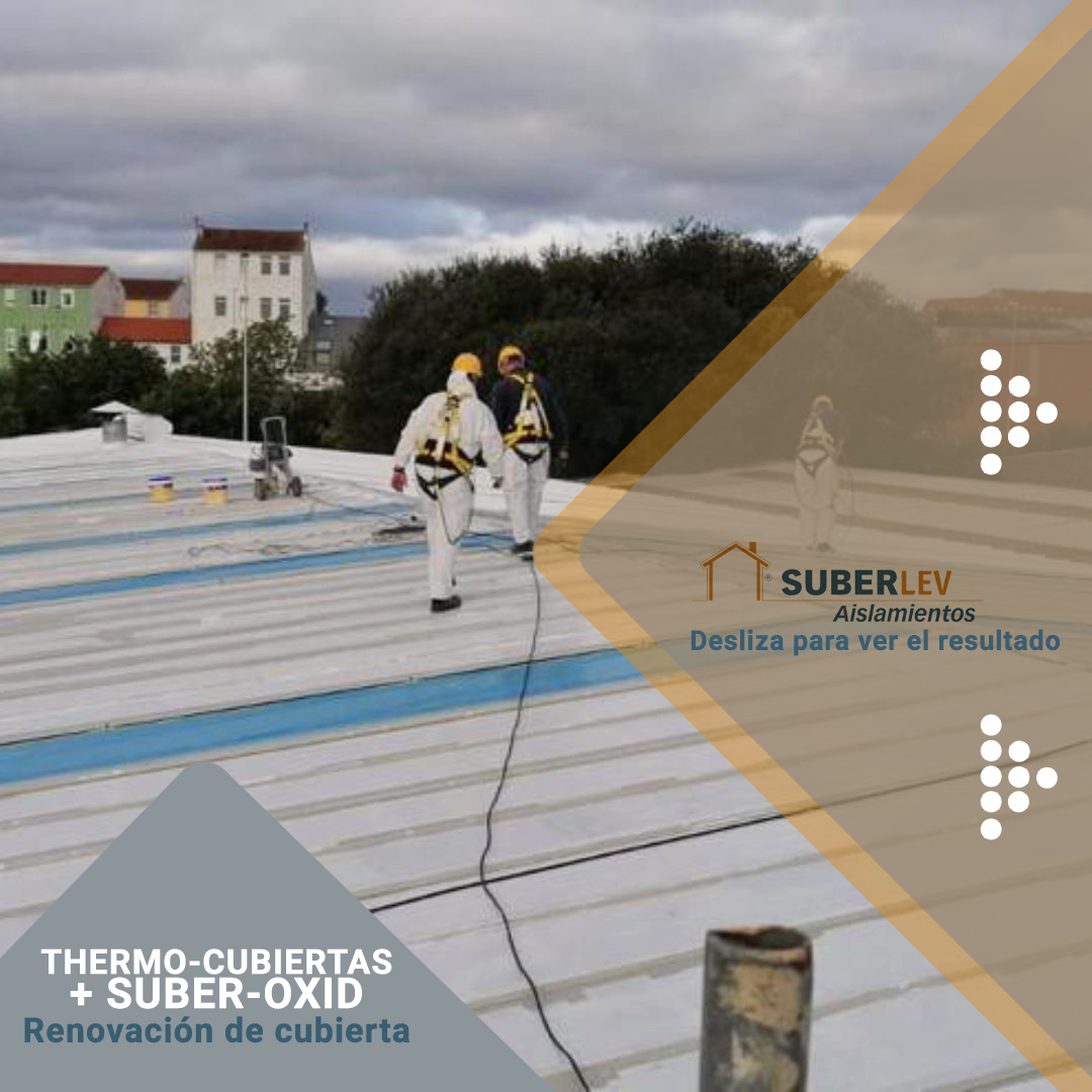 suberlev's tweet photo. Otras imágenes del proceso de mejora de una cubierta utilizando #productosSuberlev en este caso el #suberoxid y #thermocubiertasshield de 12 años de garantía.
·
·
·
#aislamientossuberlev #suberlev #corchoproyectado #pinturatermica #termoaislante #economiacircular https://t.co/Y8L5NNAv6L