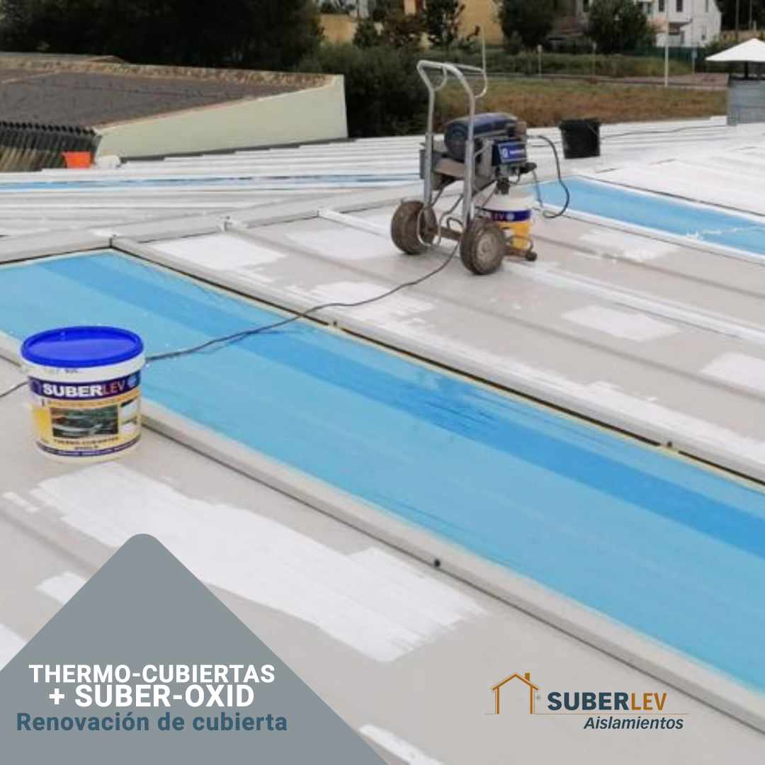 suberlev's tweet photo. Otras imágenes del proceso de mejora de una cubierta utilizando #productosSuberlev en este caso el #suberoxid y #thermocubiertasshield de 12 años de garantía.
·
·
·
#aislamientossuberlev #suberlev #corchoproyectado #pinturatermica #termoaislante #economiacircular https://t.co/Y8L5NNAv6L