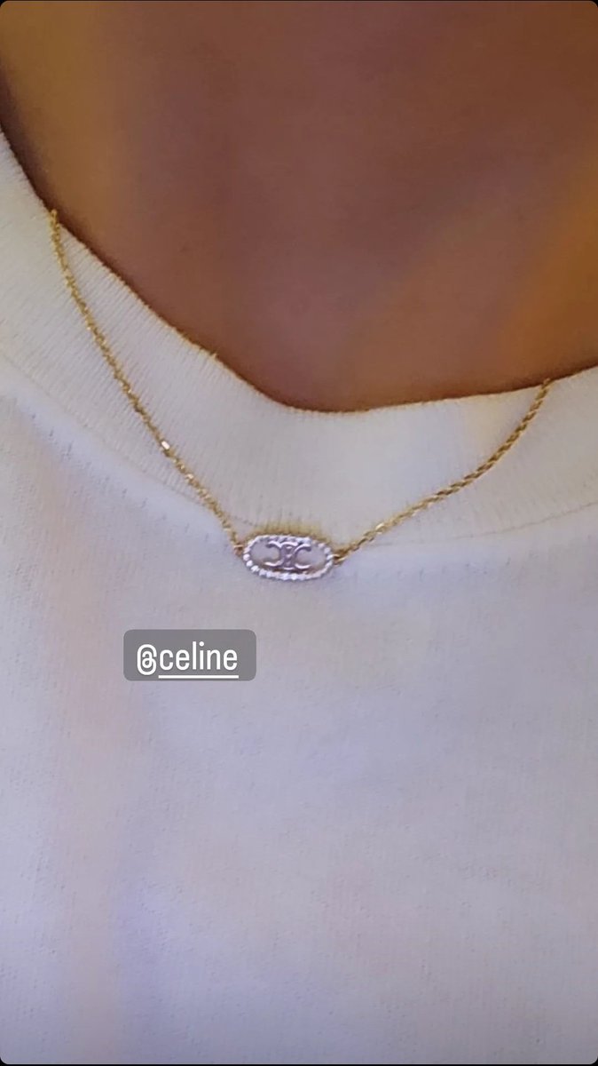Celine initial necklace O charm chain | eBay