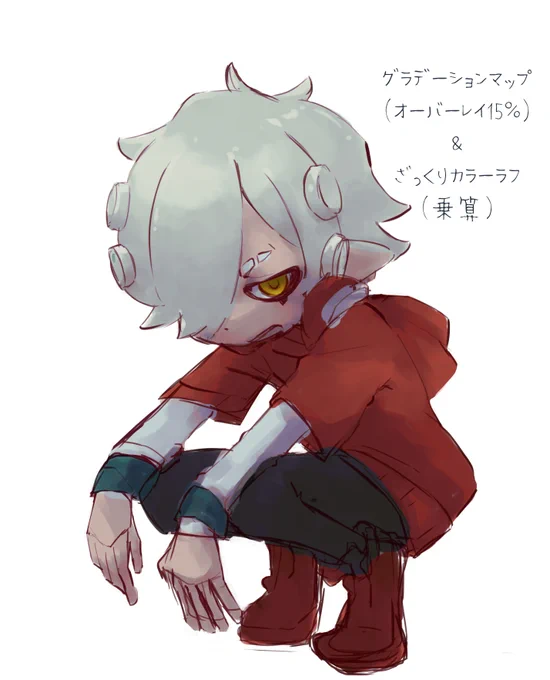グリザイユもどきの簡単な描き方。 