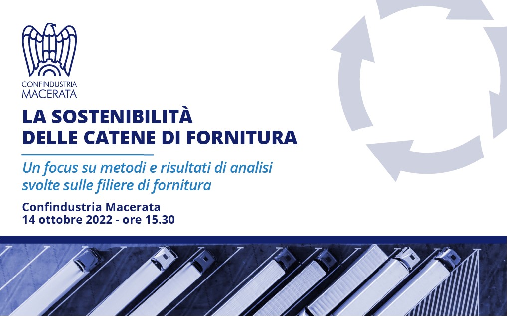 14/10/2022 - ore 15.30
🔷Seminario - "La sostenibilità delle catene di fornitura"🔷 

Verrà presentato un metodo di valutazione, già sperimentato su oltre 500 fornitori, per comprendere tale sostenibilità, prevenendo eventuali rischi.
Informazioni qui ⬇️⬇️
confindustriamacerata.it/index.php/serv…