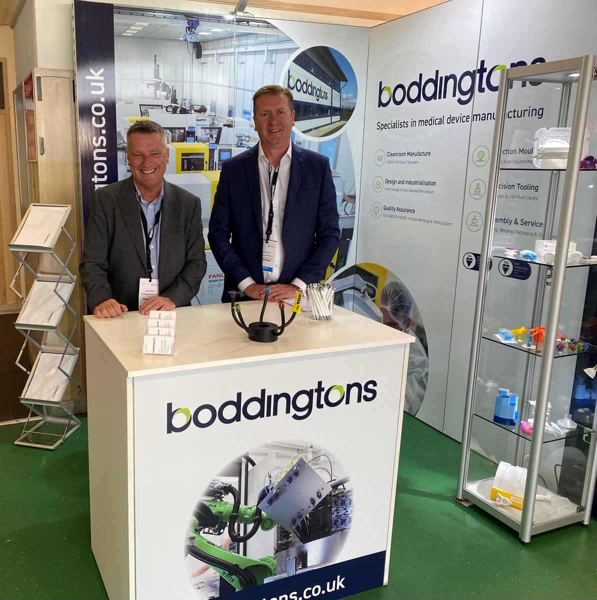 Andy Tibbs, Boddingtons CEO (l) and Chris Philpott, Boddingtons Business Development Manager (r) prepare to host a wide variety of OEMs and medical manufacturers at Ireland’s leading event for the sector - Medical Technology Ireland, Galway, September 21-22. 
 #medtechireland