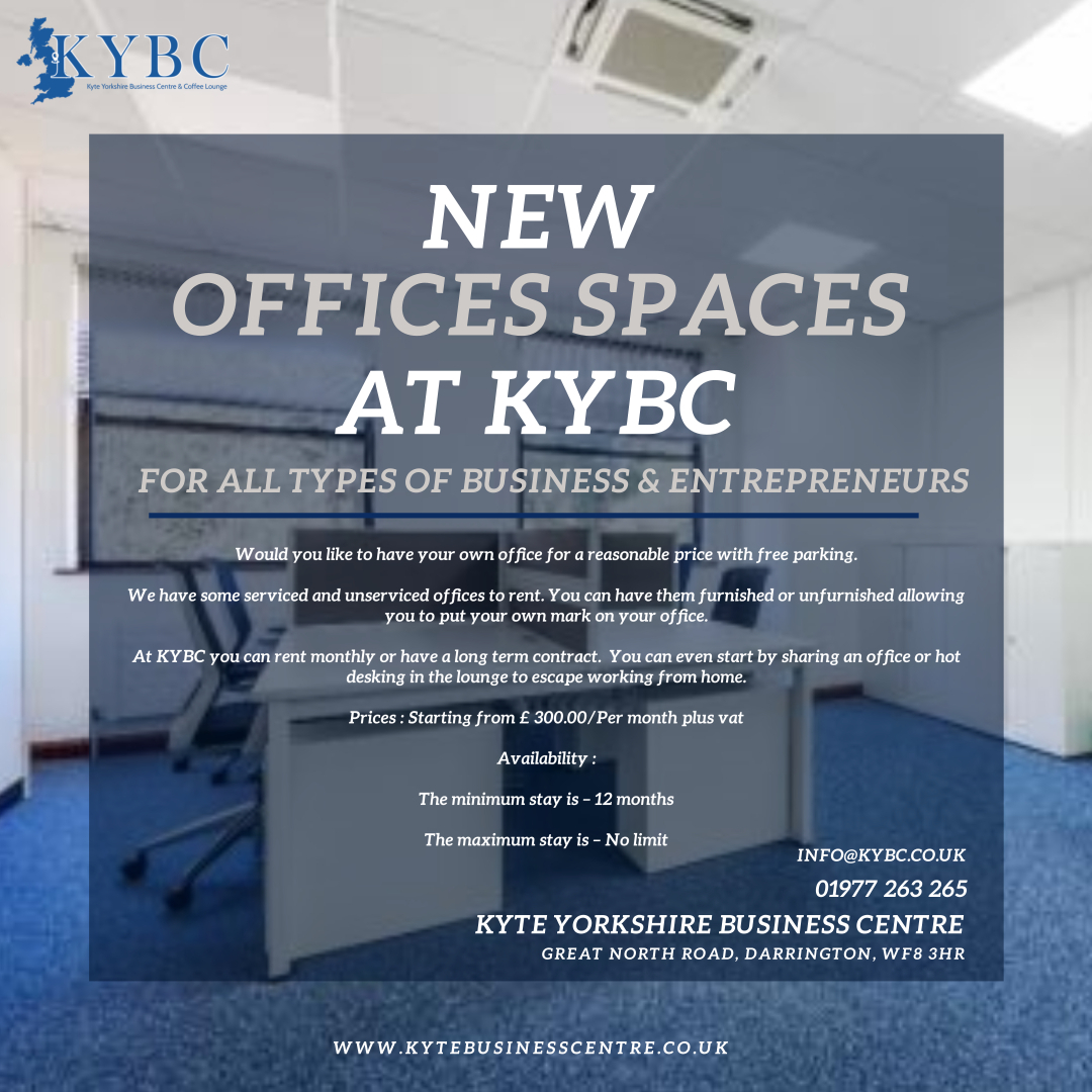 KybcBusiness's tweet photo. Need a Meeting / Conference Space?

Room hire available from £20 (plus Vat) per hour, £80 (plus Vat) for half a day and £150 (plus Vat) for a full day.
For more information call: 01977 263 265 or email us at: info@kybc.co.uk
 #meetingrooms #meetingroomspace   #westyorkshire https://t.co/H6pAXJvrVD