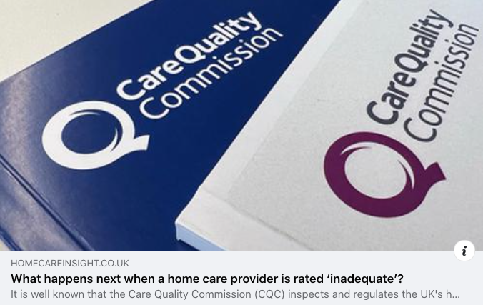 An inadequate rating will come as a shock, but it can be reversed. It takes commitment, robust quality assurance, risk management system, communication with CQC & the local authority - but it can be done!

homecareinsight.co.uk/what-happens-n…

#cqcinadequate #carehomeowners #carehomemanagers