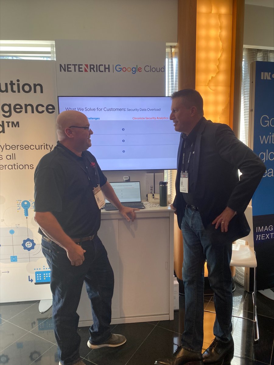 Netenrich's tweet image. Don&apos;t miss Netenrich experts with @googlecloud TODAY from 7:30am-10:30am at #MSSPAlertLive Booth #17, to see our #ResolutionIntelligence Cloud platform that integrates with @chroniclesec, @Siemplify and other third-party technologies hubs.li/Q01mQ9BC0 @joepanettieri