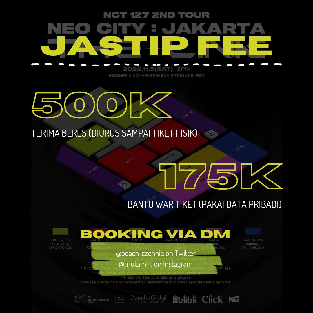 OPEN JASTIP KONSER NCT 127 THE LINK IN JAKARTA

✅ Bayar setelah dipastikan dapat tiket
✅ Serious buyer only!
✅ Trusted