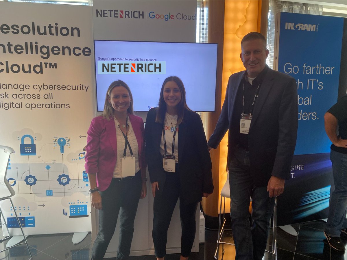 Netenrich's tweet image. Don&apos;t miss Netenrich experts with @googlecloud TODAY from 7:30am-10:30am at #MSSPAlertLive Booth #17, to see our #ResolutionIntelligence Cloud platform that integrates with @chroniclesec, @Siemplify and other third-party technologies hubs.li/Q01mQ9BC0 @joepanettieri