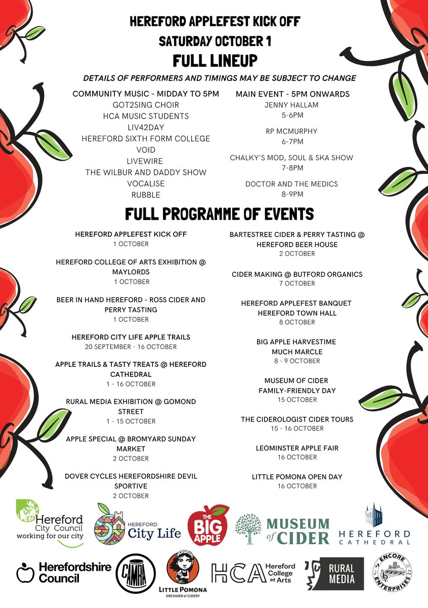 beeronthewye's tweet photo. We're so looking forward to Hereford Apple Fest which kicks off on the 1st October. We'll be in High Town with our fabulous cider &amp; juice bar. Do join us!
#beeronthewye #applefestival #hereford https://t.co/HdWikbAFPB